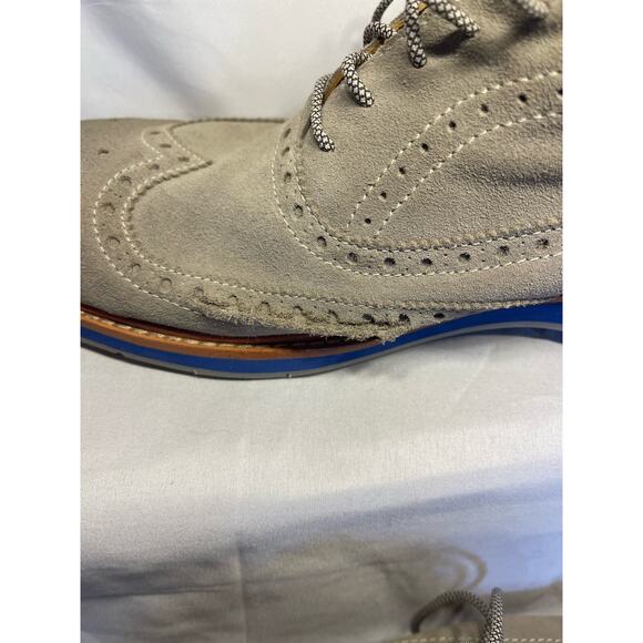 Cole Haan-Lunargrand Wing Tip Shoes-Suede-Men's size 11-1 flaw - Picture 5 of 8